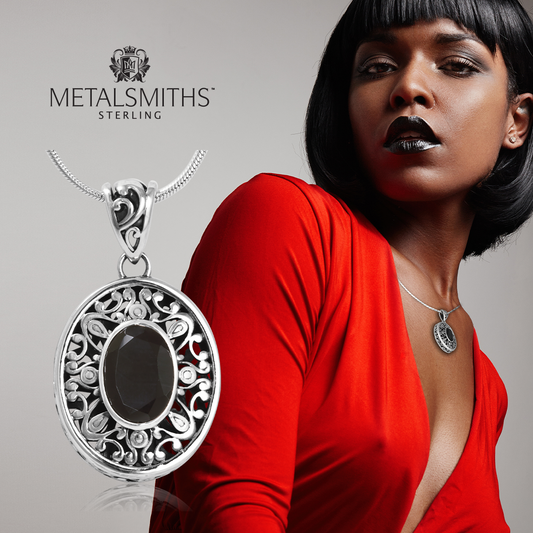 Intricate Black Onyx Pendant