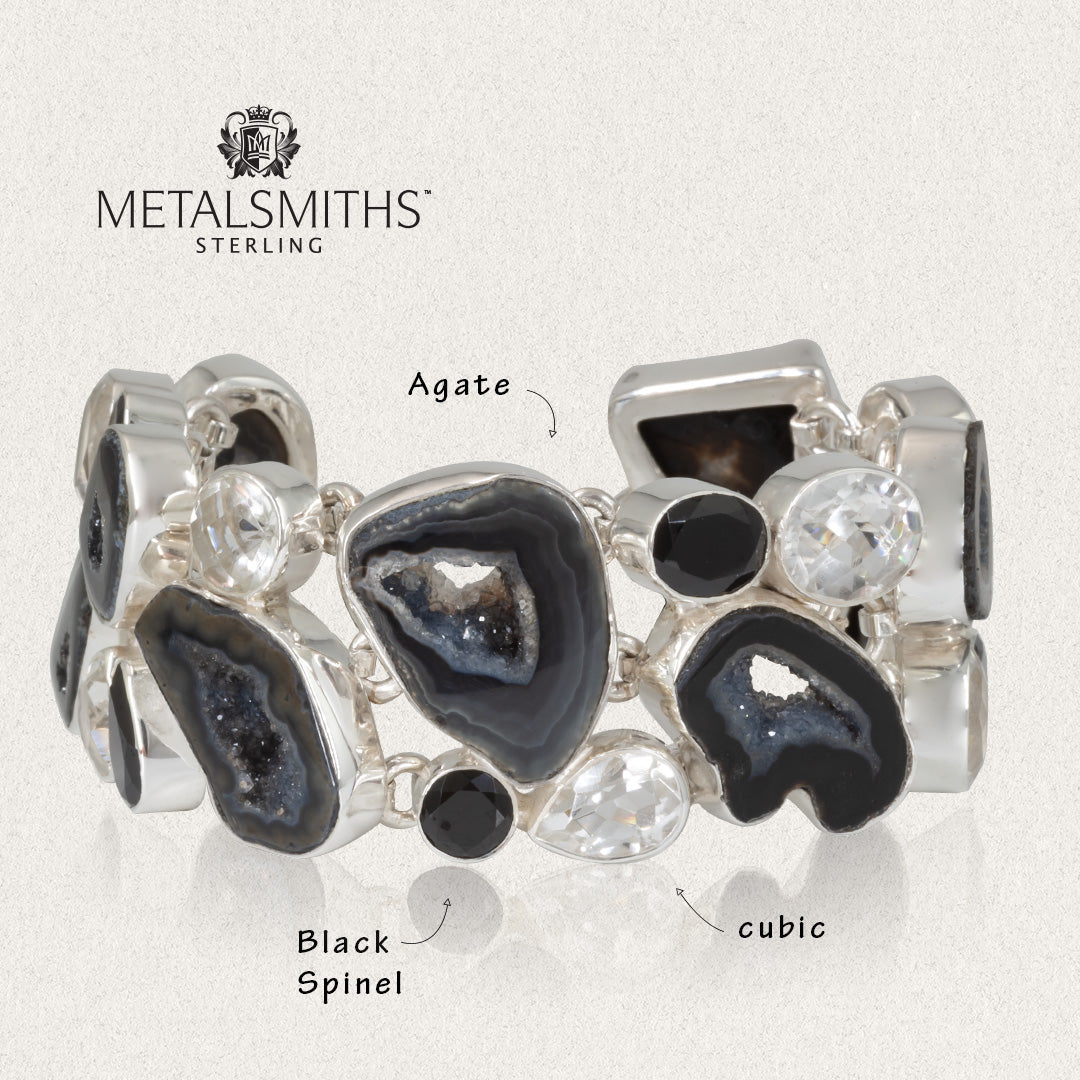 Black Agate Double Row Bracelet