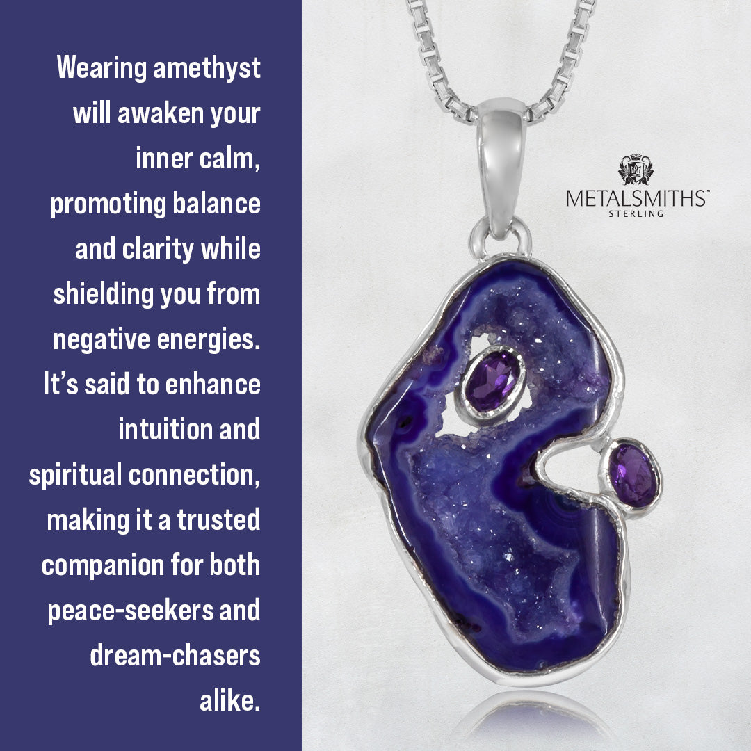 Amethyst Agate Pendant