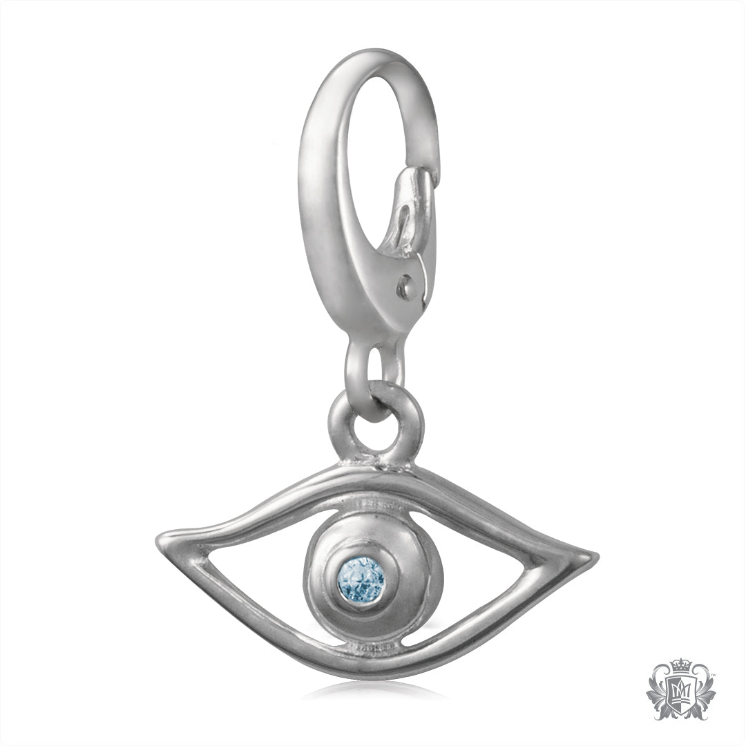 Blue Cubic Watching Eye Charm