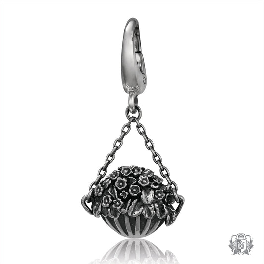 Hanging Flower Basket Charm