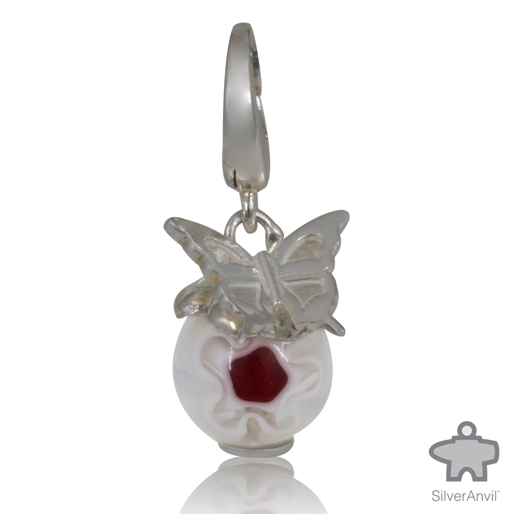 Butterfly Glass Bead Charm