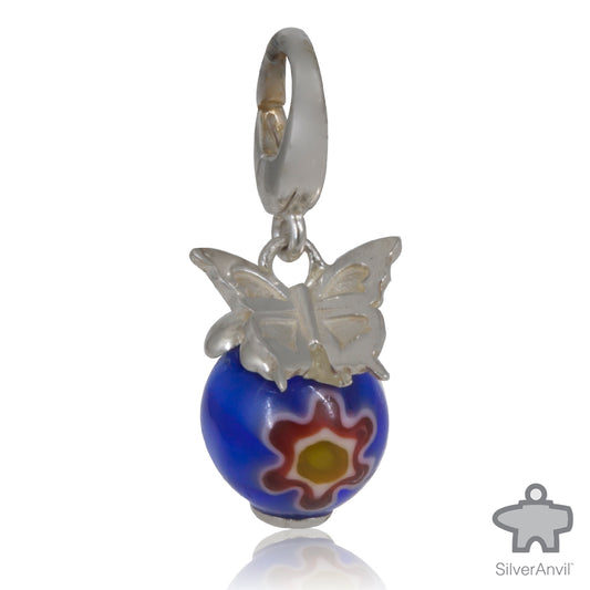 Butterfly Glass Bead Charm