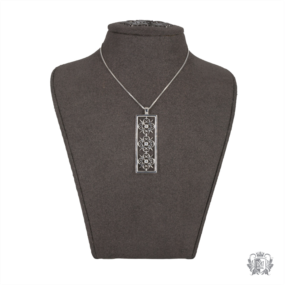 Panos Konidas Rectangular Scroll Pendant