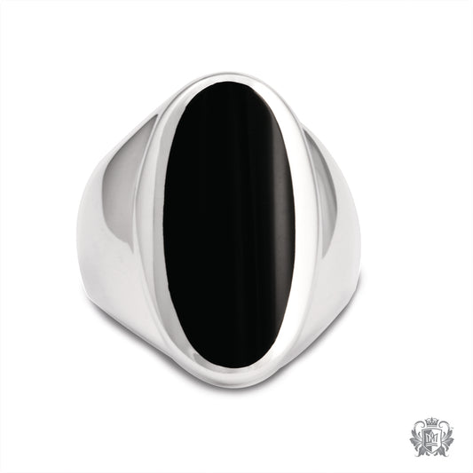 Oval Black Onyx Ring