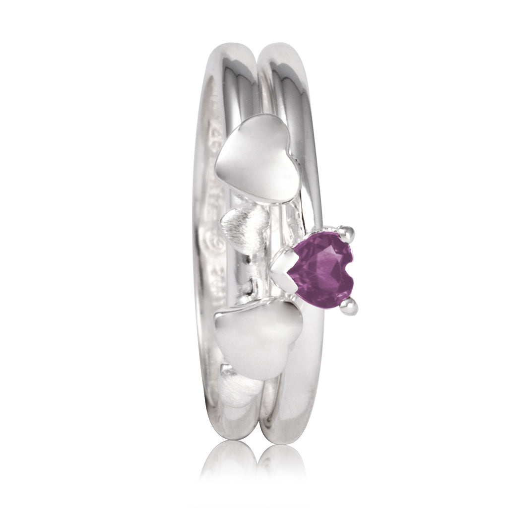 Hopeless Romantic Notes Stacking Ring Set (2)