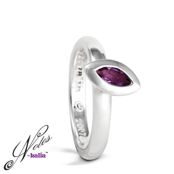 Leaf on the Wind Stacking Ring - Amethyst, Blue Topaz - Metalsmiths Sterling‰̣ۡå¢ Canada