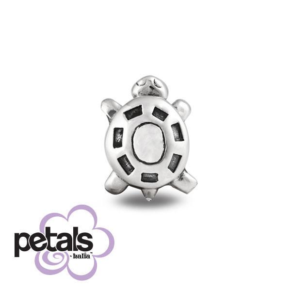 Tiny Turtle - Petals Sterling Silver Charm