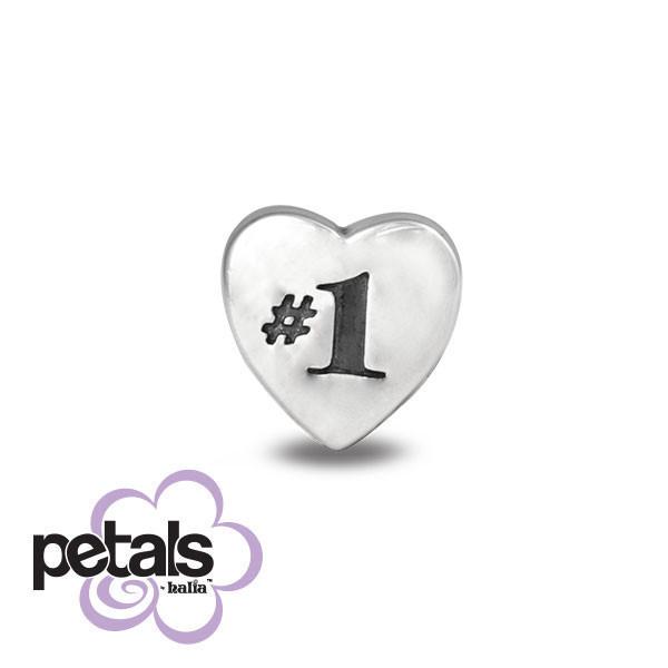 Number One Girl - Petals Sterling Silver Charm