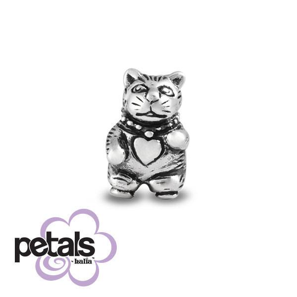 Purr-fect Kitten - Petals Sterling Silver Charm