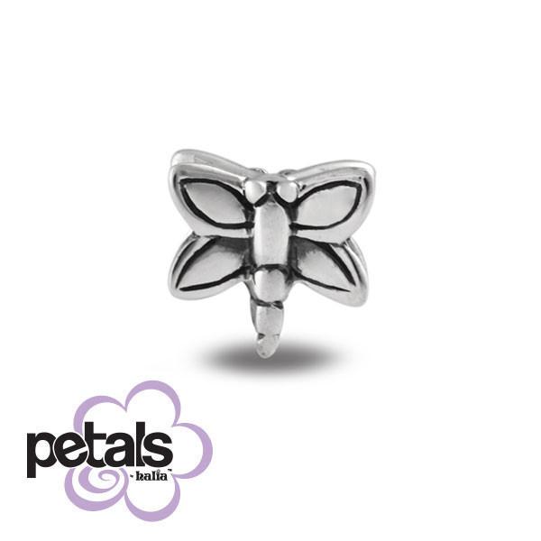 Dizzy Dragonfly - Petals Sterling Silver Charm