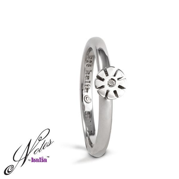 Frosted Flower Diamond Stacking Ring - Metalsmiths Sterling‰̣ۡå¢ Canada