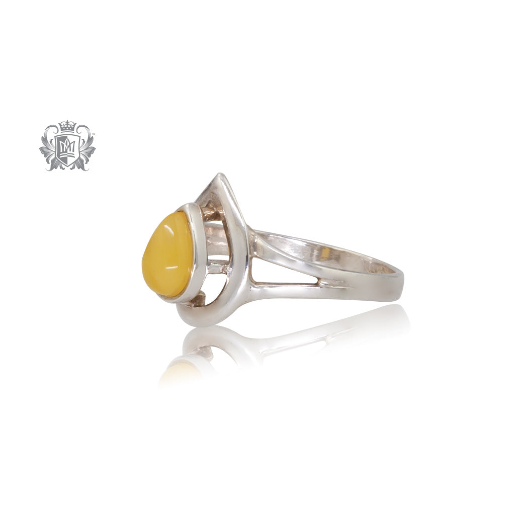 Amber Pear Setting Ring