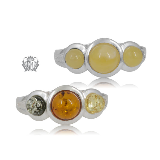 Amber Trinity Ring