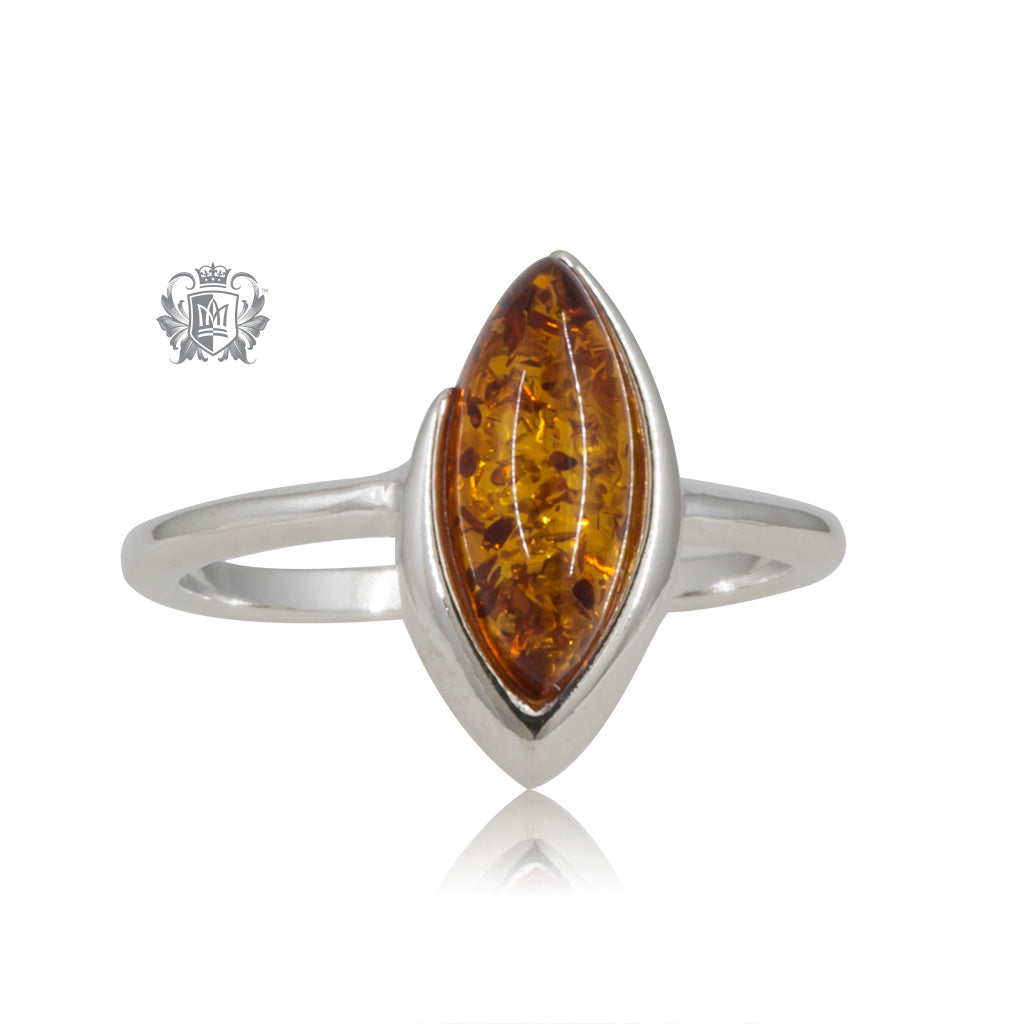Marquise Amber Ring