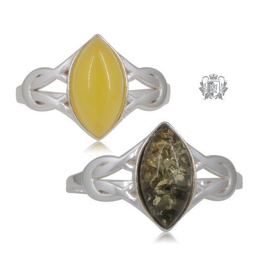 Amber Infinity Ring