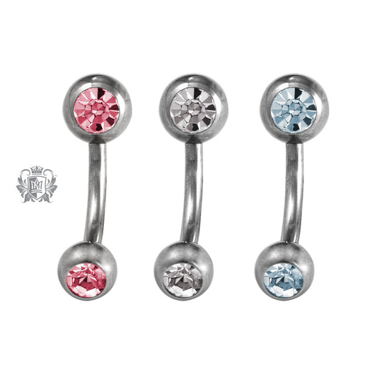 Double Jewel Belly Ring