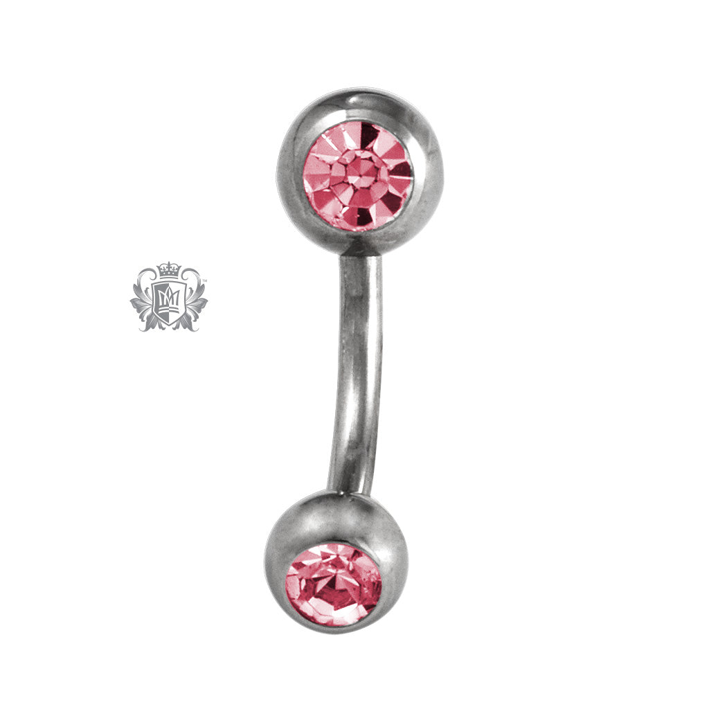 Double Jewel Belly Ring
