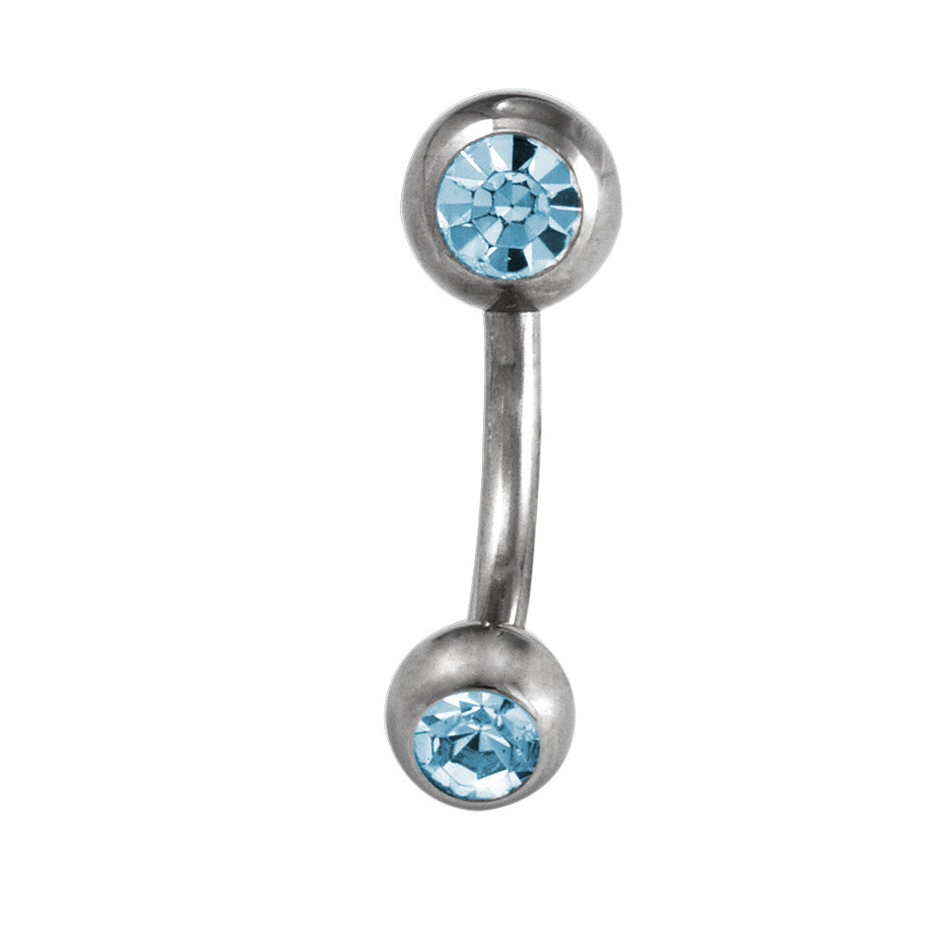 Double Jewel Belly Ring