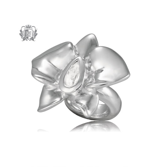 Cubic Flower Embrace Charm