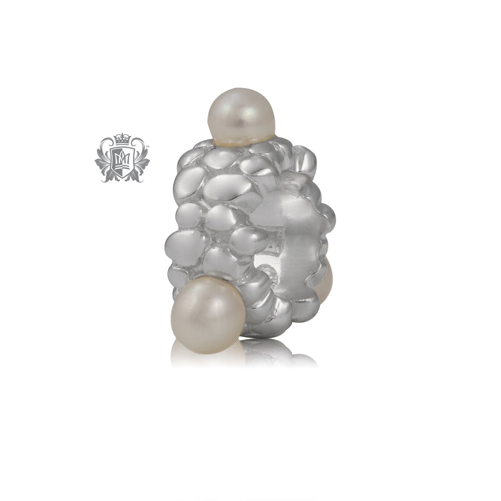 White Pearl Eternity Embrace Charm