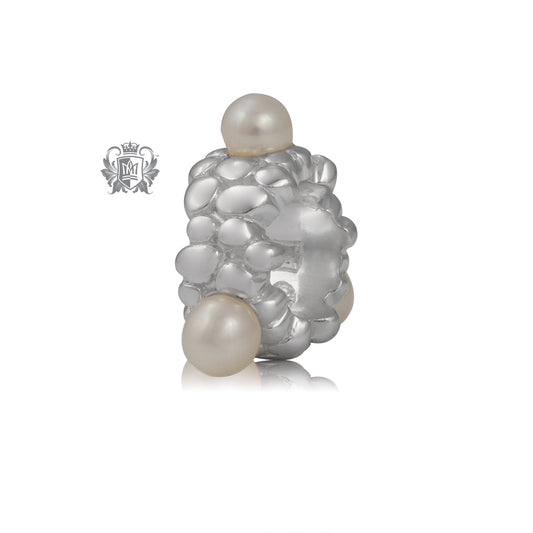 White Pearl Eternity Embrace Charm