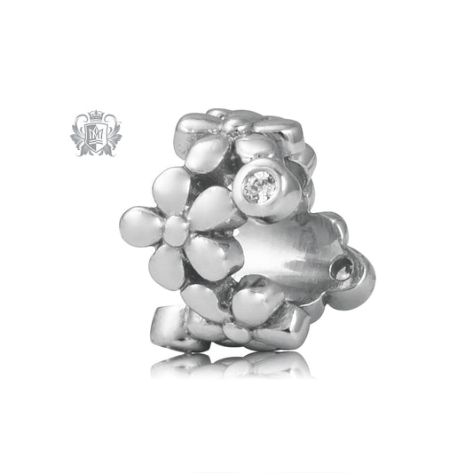 Cubic Flower Embrace Charm
