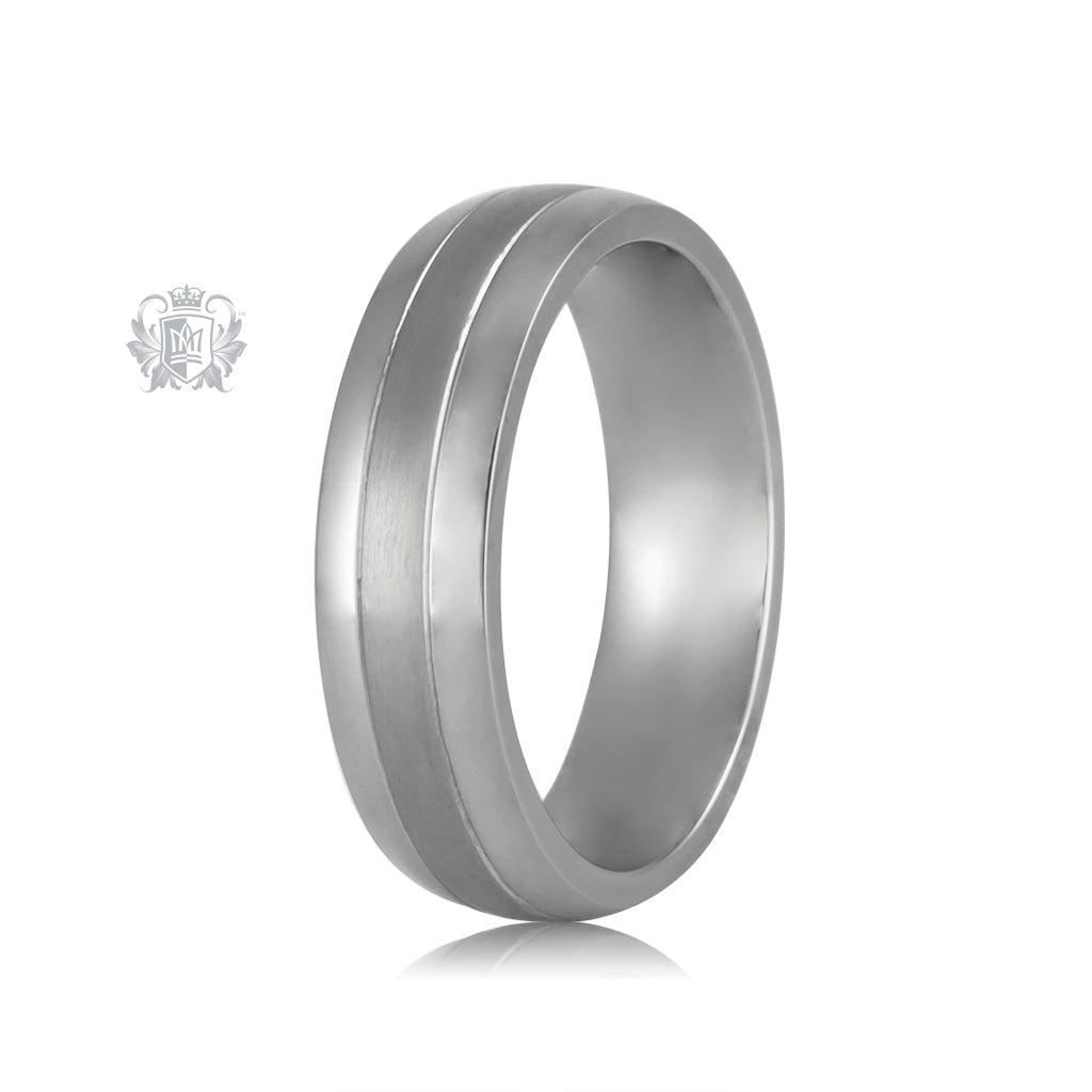 Titanium Dual Texture Band (His)