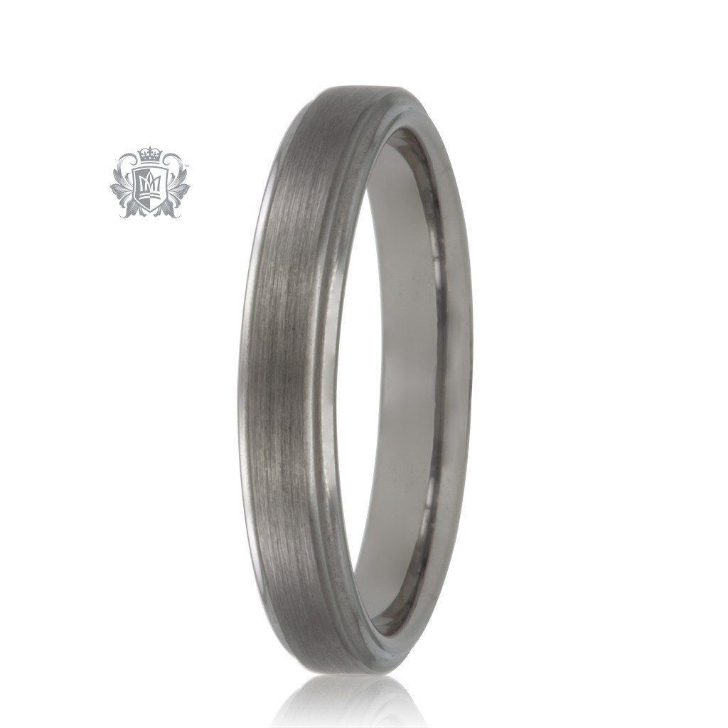 Metalsmiths Sterling Tungsten Dual Texture Band (Hers)