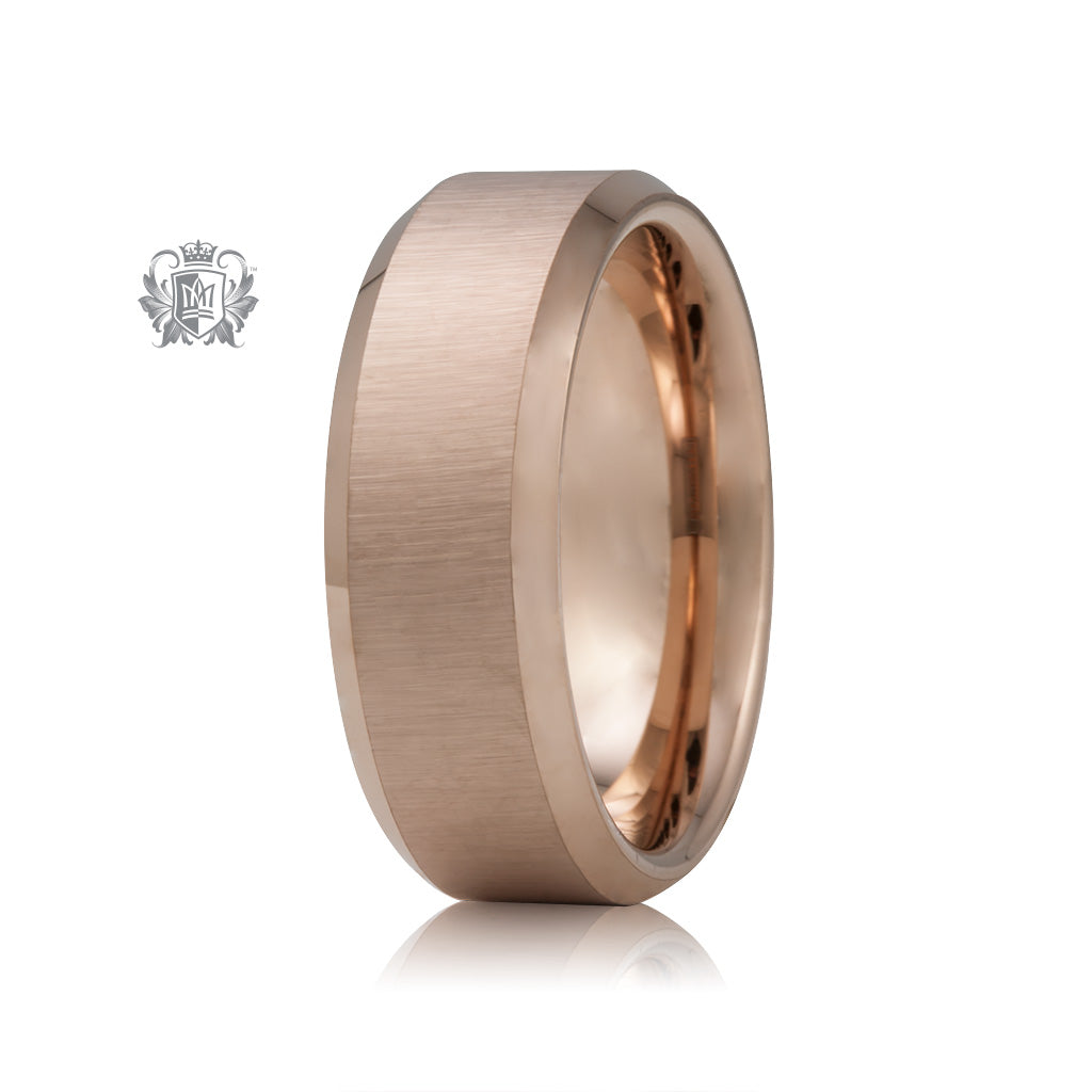 Rose Gold Coloured Comfort Fit Tungsten Band (8mm)