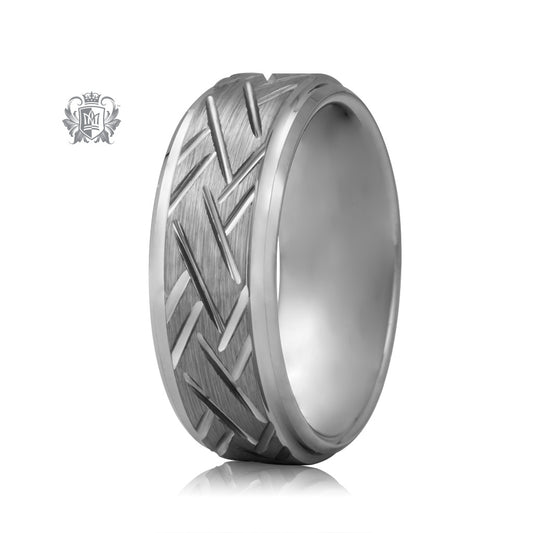 Tungsten Cut Line Band