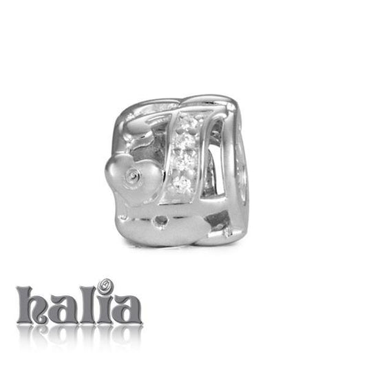 Letter I -  Sterling Silver with Gemstones