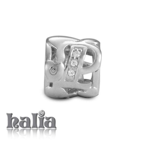 Letter P - Sterling Silver with Gemstones