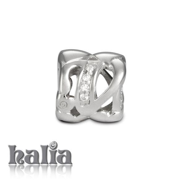 Letter V - Sterling Silver with Gemstones