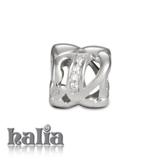 Letter V -  Sterling Silver with Gemstones