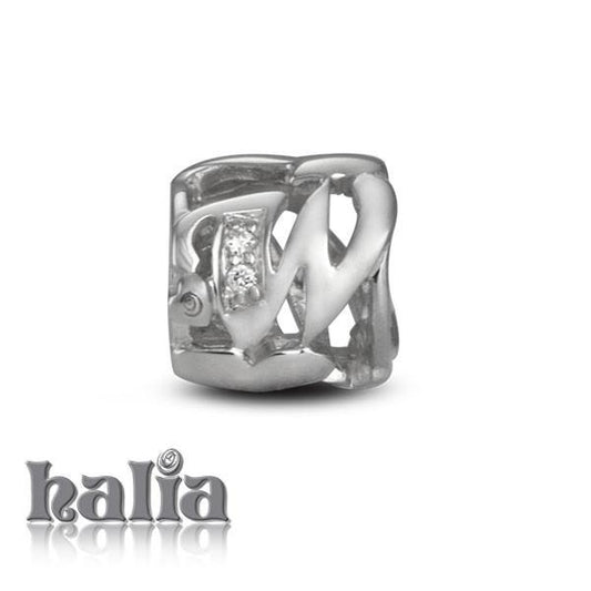 Letter W -  Sterling Silver with Gemstones