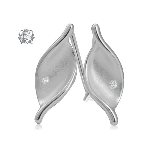 Diamond Twist Stud Earrings