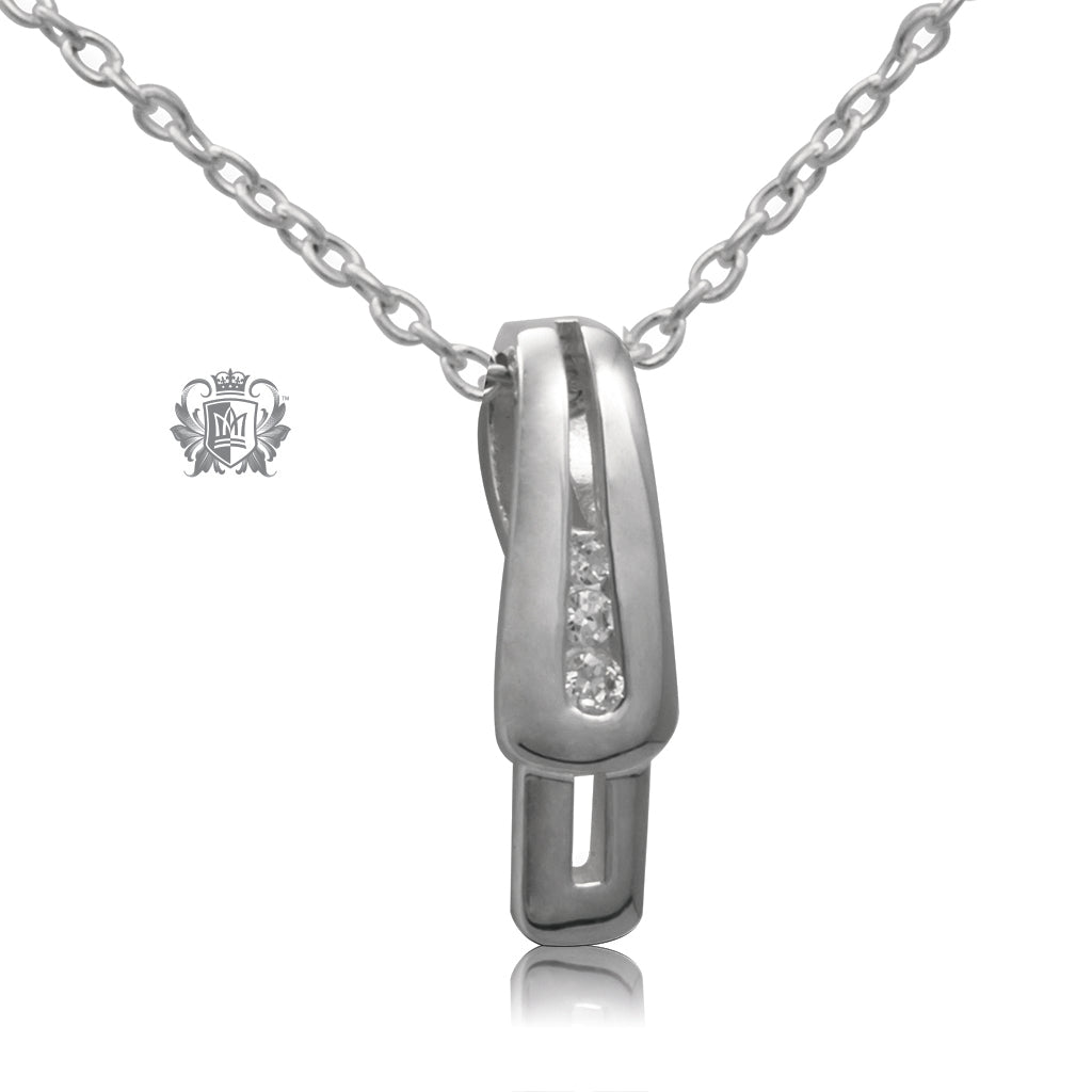 Channel Set Sparkle Pendant