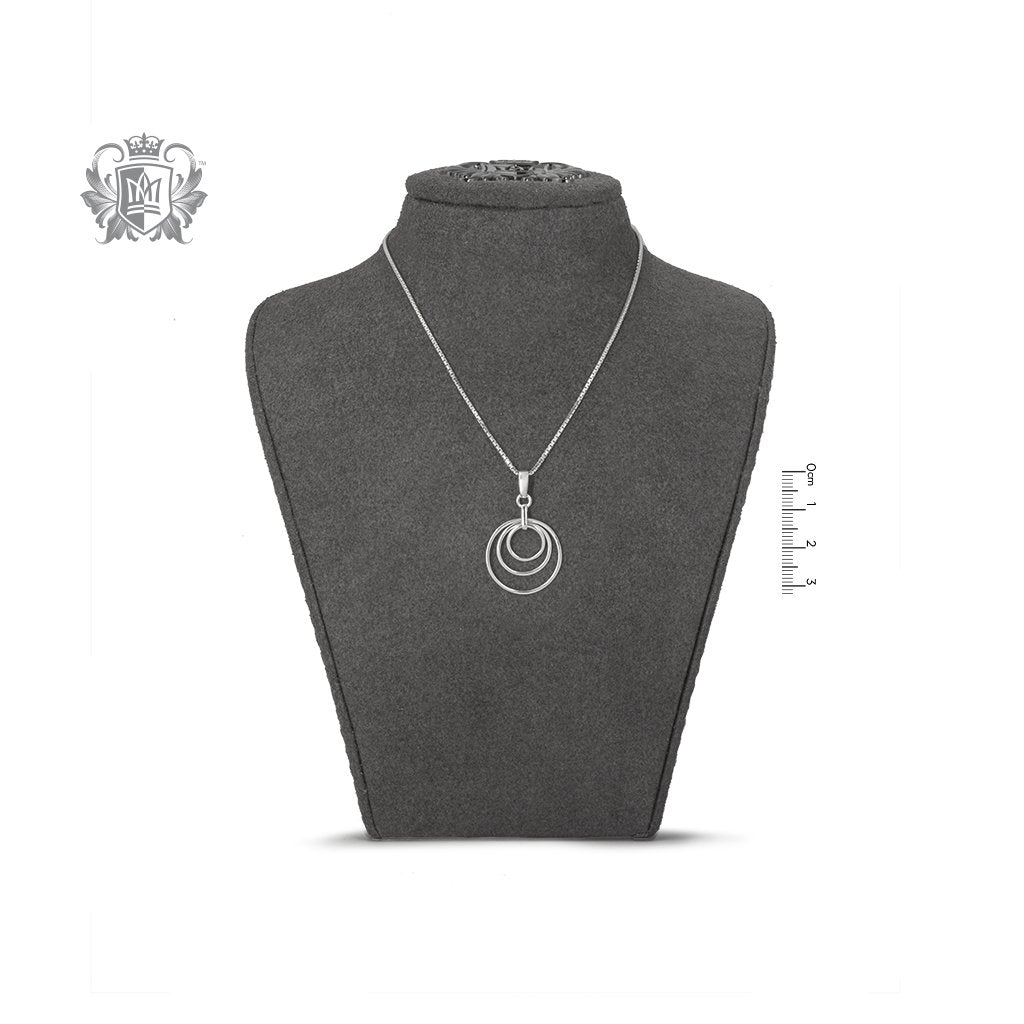 Triple Loop Pendant On Bust