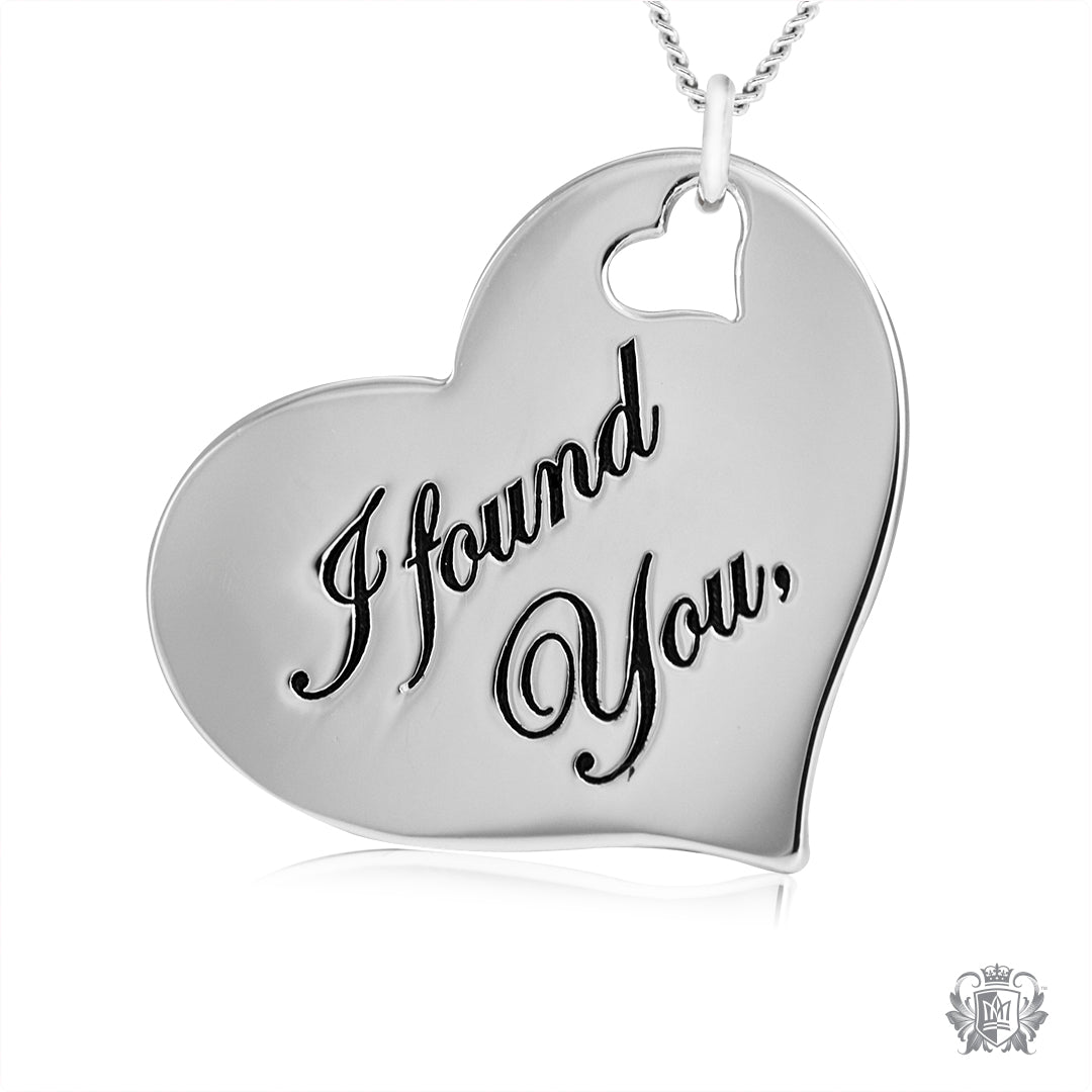 Engraved Heart Pendant - I Found You