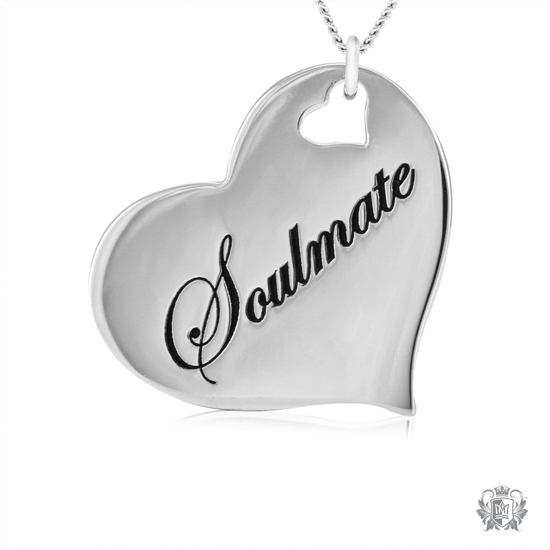 Engraved Heart Pendant - Soulmate