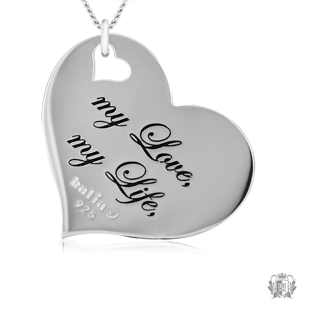 Engraved Heart Pendant - My Friend