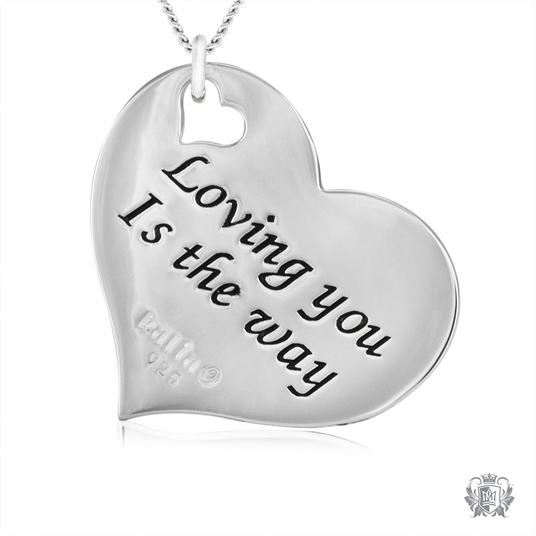 Engraved Heart Pendant - I celebrate Life