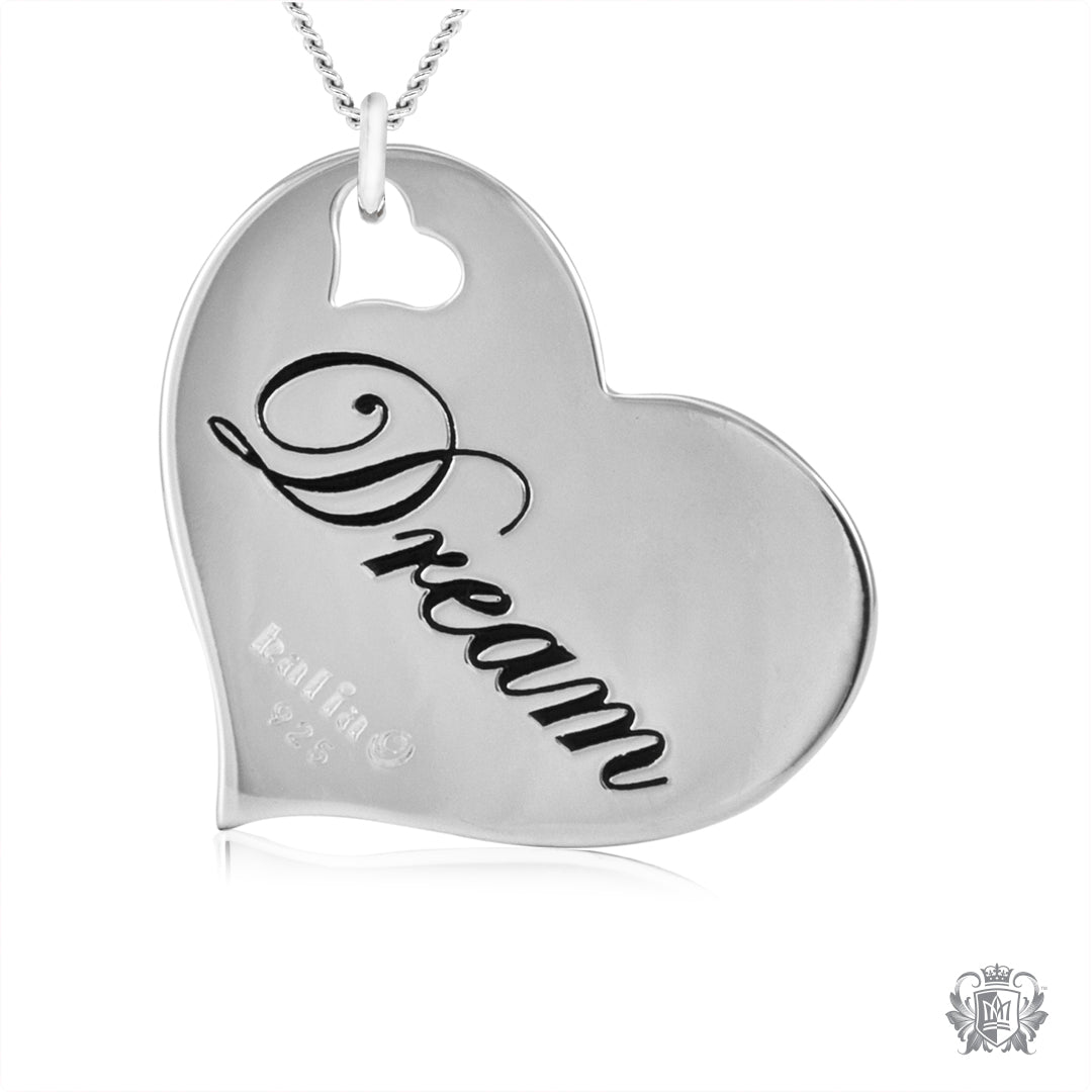 Engraved Heart Pendant - Always Dream