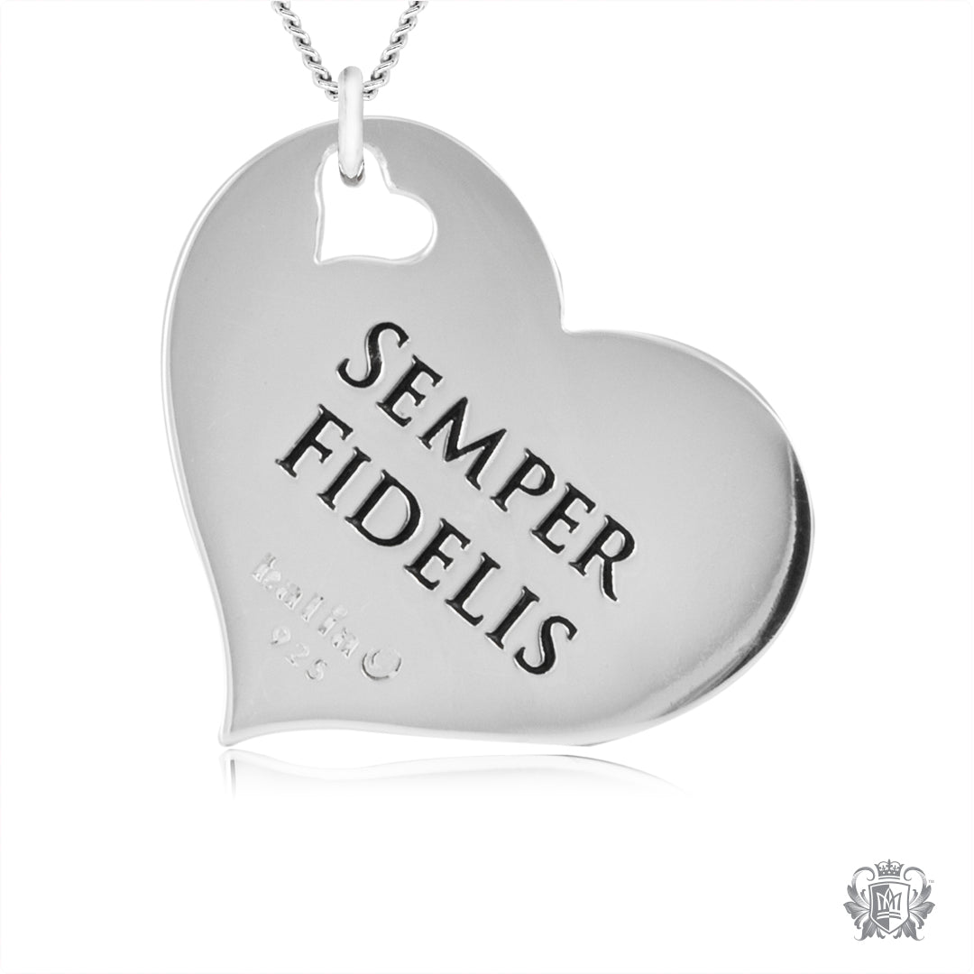 Engraved Heart Pendant - Always Faithful