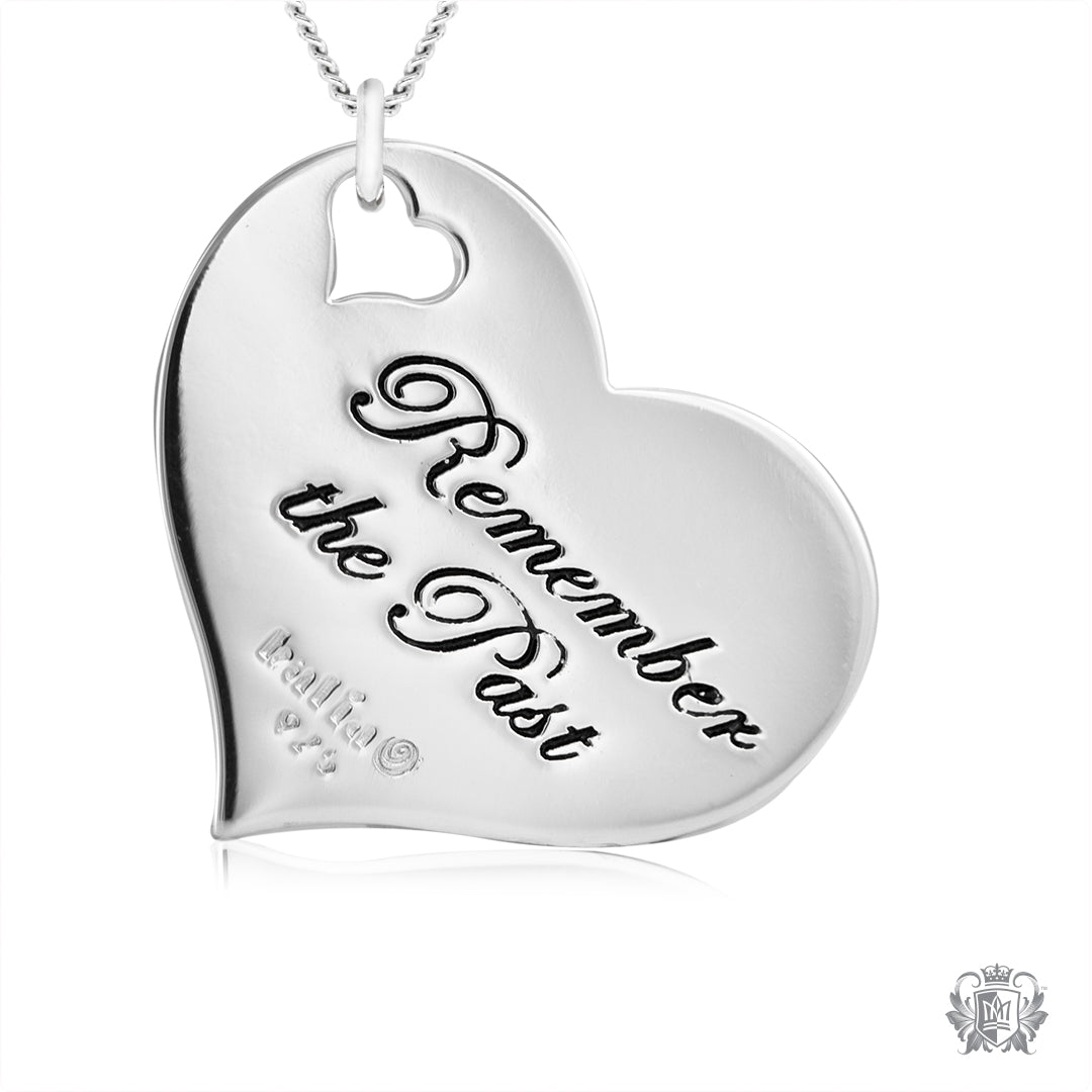 Engraved Heart Pendant - Live for the Moment