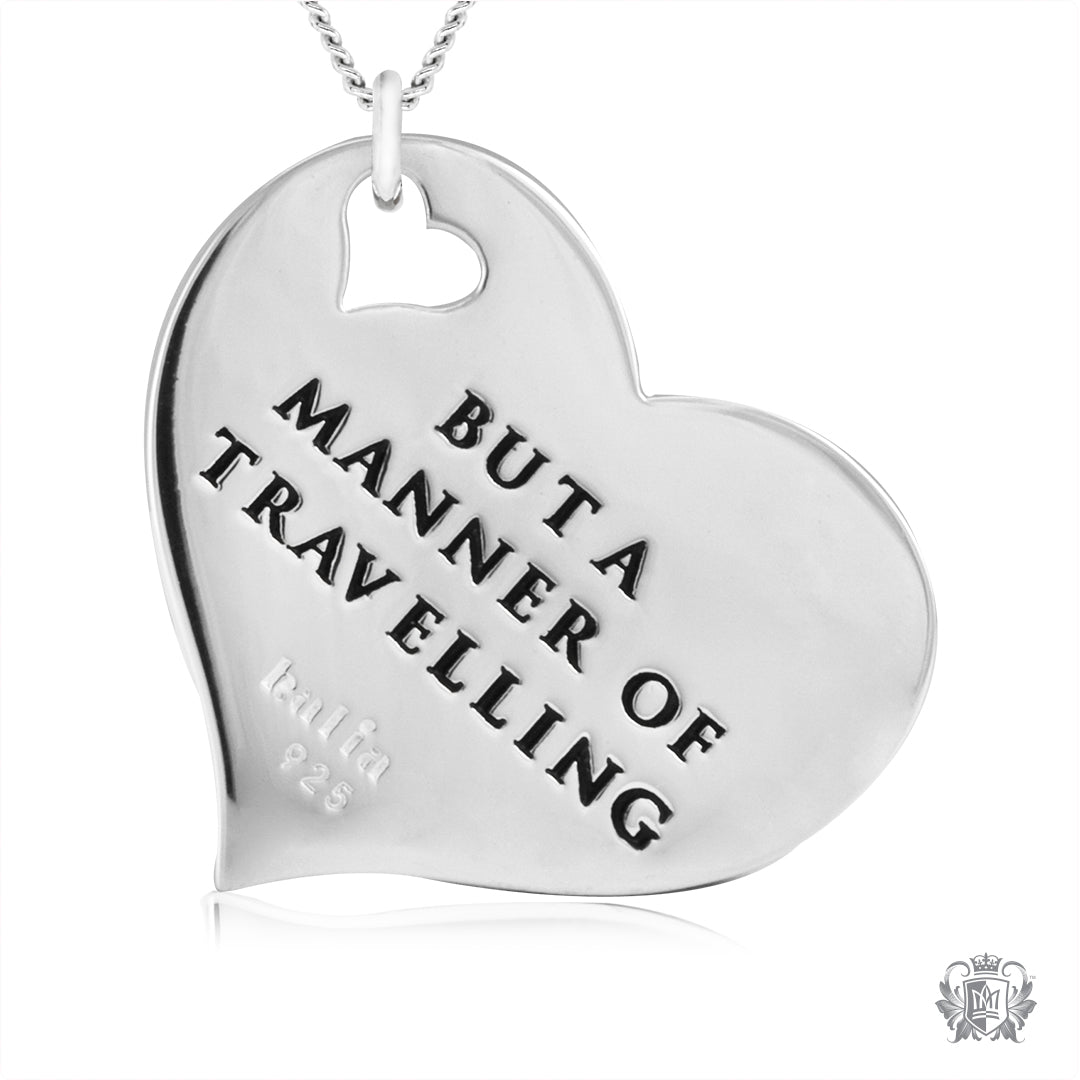 Engraved Heart Pendant - Happiness is not a state to arrive