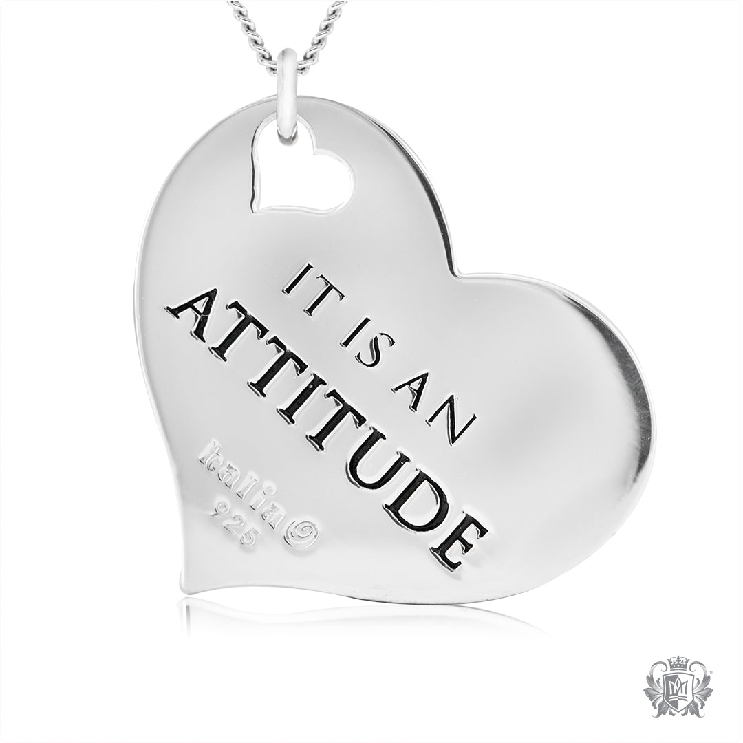 Engraved Heart Pendant-Excellence is not a skill