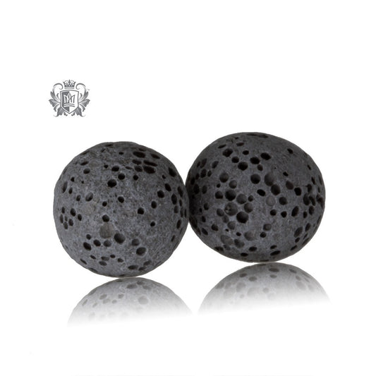 Midnight Black Perfect Scent Aromatherapy Lava Touchstones for Earrings