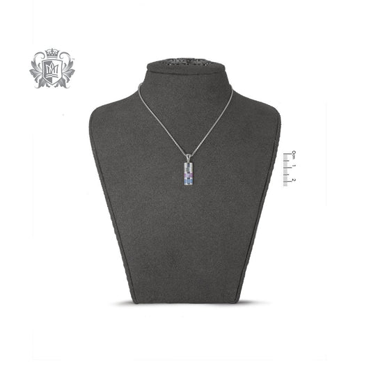 Lavender Triple Mother of Pearl Pendant - bust